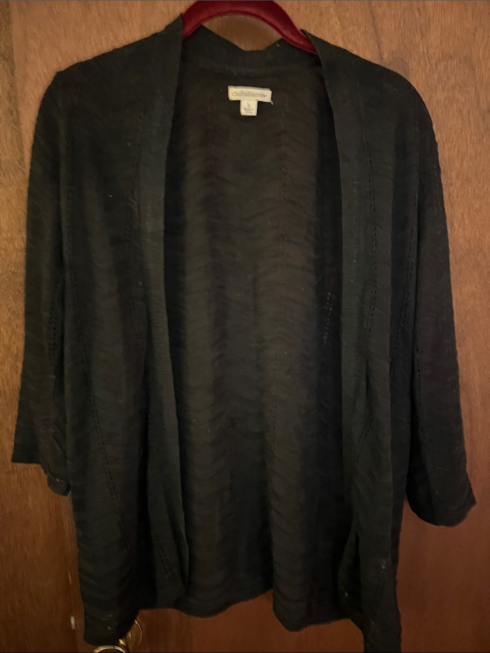 Croft and Barrow black cardigan size small 55 Ramey 46 rayon